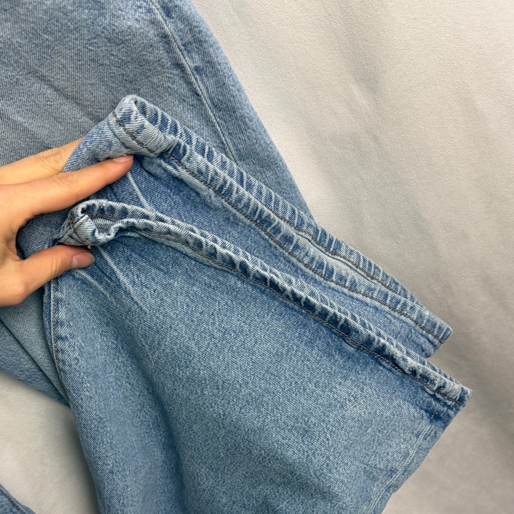 Good American Good Ease Mid-Rise Relaxed Wide Leg Jeans - Size 14/32 - Picture 10 of 13